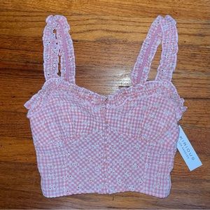 cutesy pink crop top